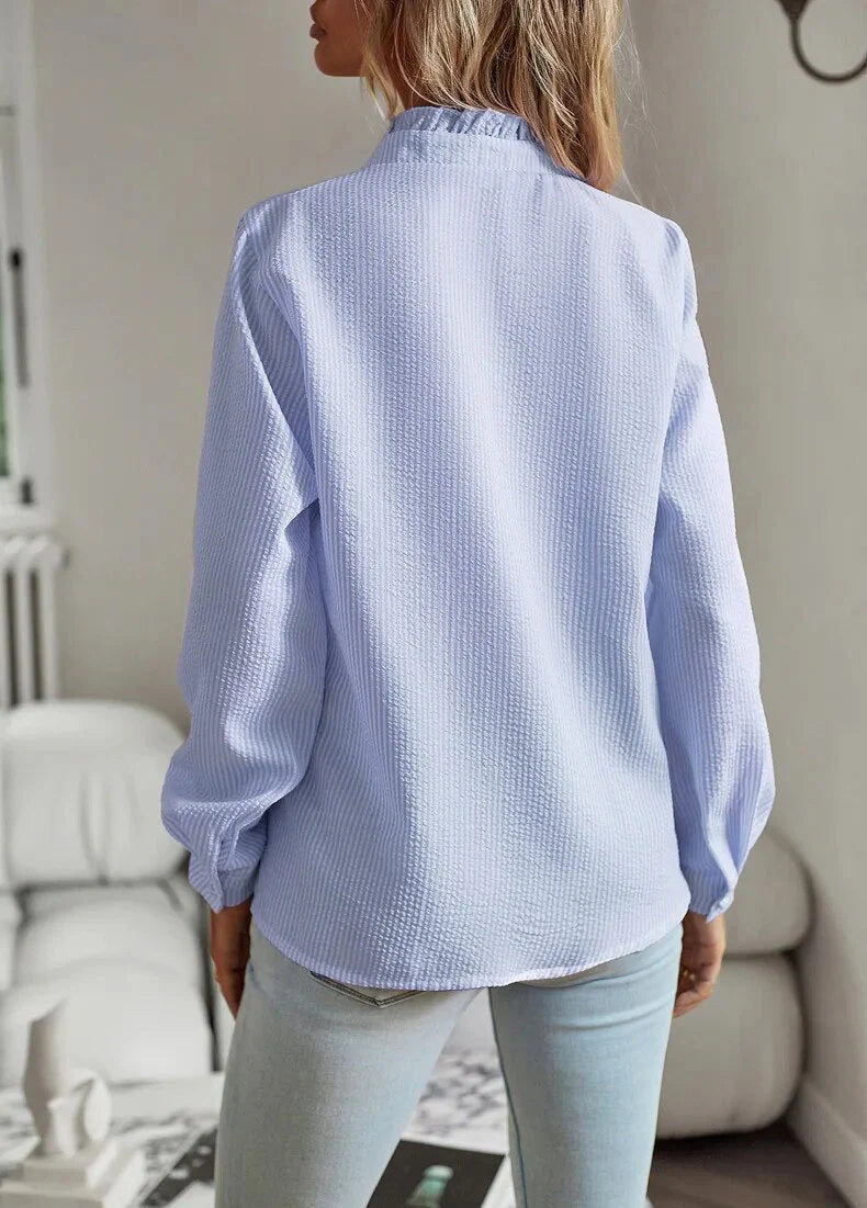 Margeret | Ruffle Long Sleeve Shirt