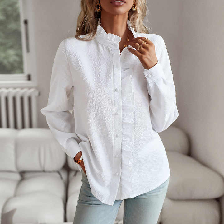 Margeret | Ruffle Long Sleeve Shirt