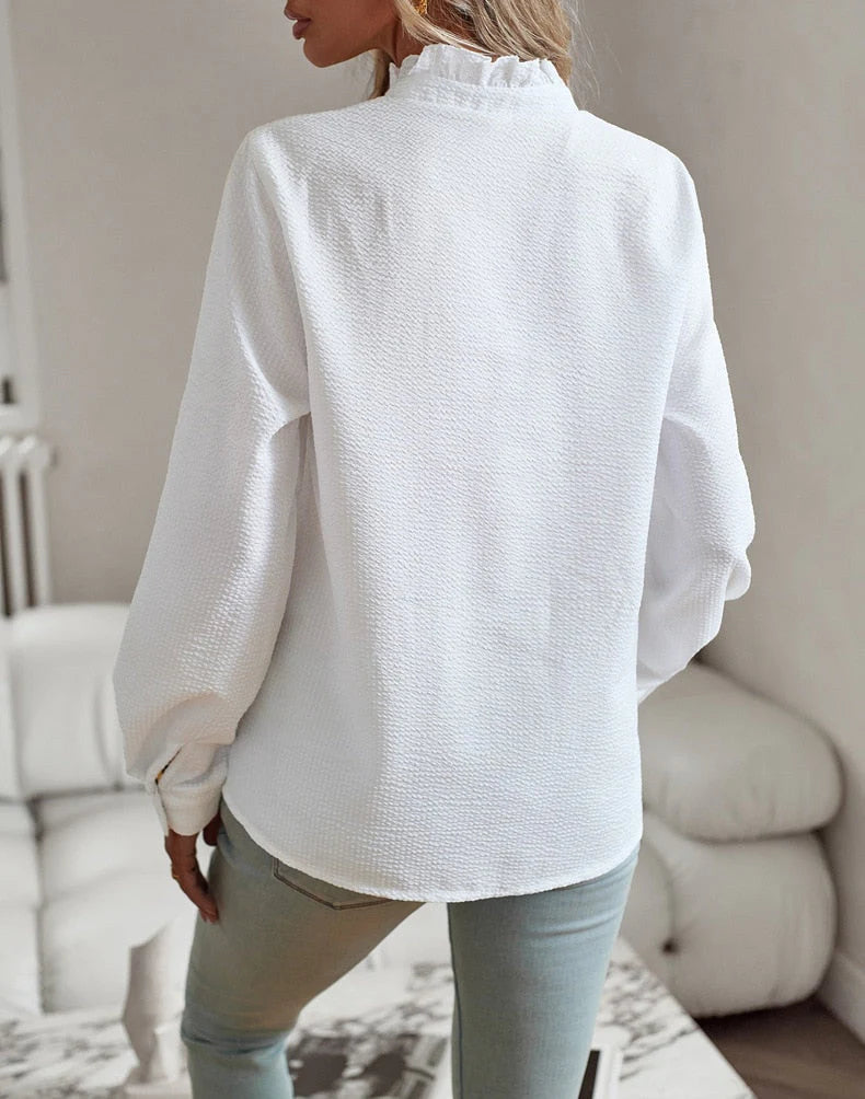 Margeret | Ruffle Long Sleeve Shirt